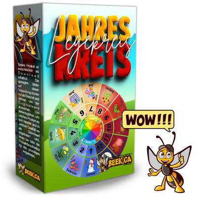 "Kostenlose Jahreskreis-Vorlage für Kindergartenkinder - Frühlingsszene"